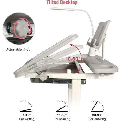 Height-Adjustable Kids Desk and Chair Set