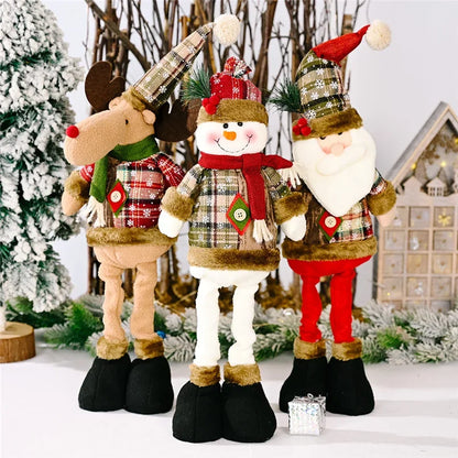 Christmas Dolls Reindeer Snowman Santa Claus