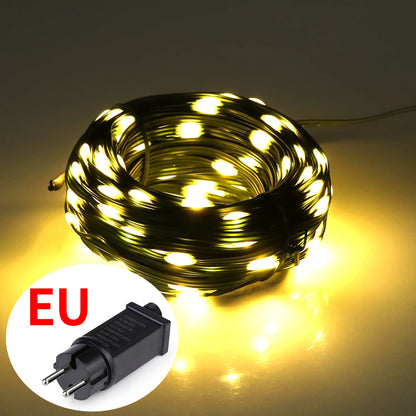 Decorative Light Green Wire Leather LED Christmas lights