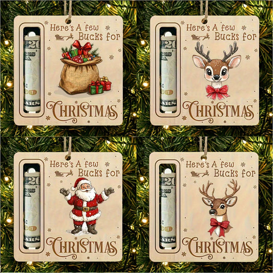 4pcs Christmas Gift Money Holder Ornament
