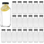 Vintage Glass Drinking Bottles 16oz, 500ml With Lids 20Pack