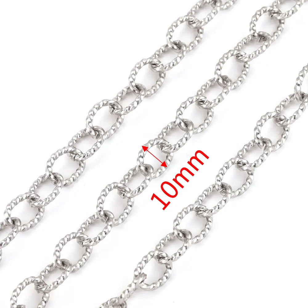1 meter Stainless Steel Big Chains Handmade Thick Big Chain