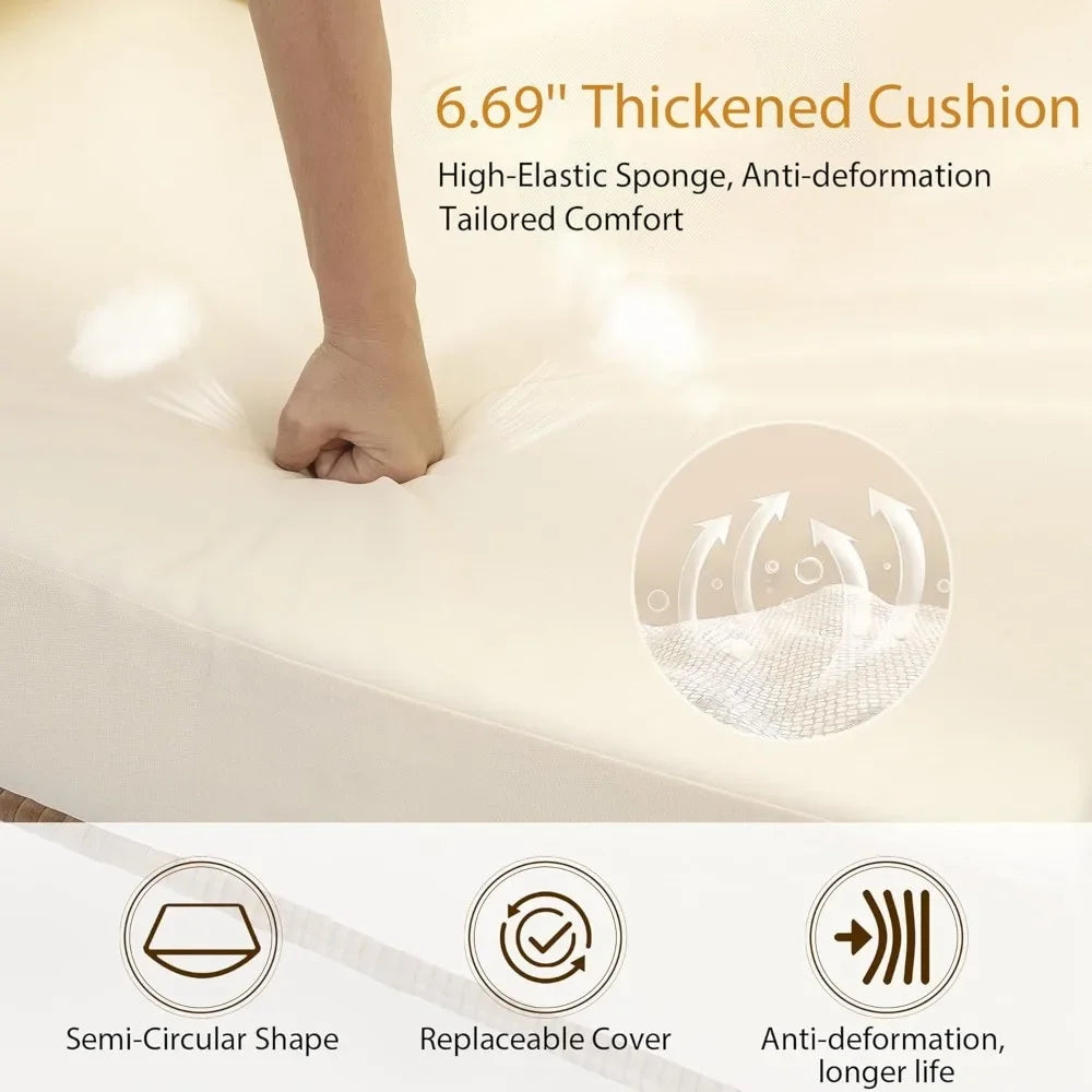 HOT-Outdoor Egg Chair, Oversized Wicker Patio Chairs With 6.69'' Cushions, 350LBS Capacity