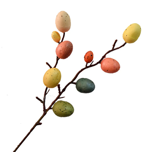 2PCS Easter Egg Tree Branch Artificial Foam Easter Egg Flower Picks