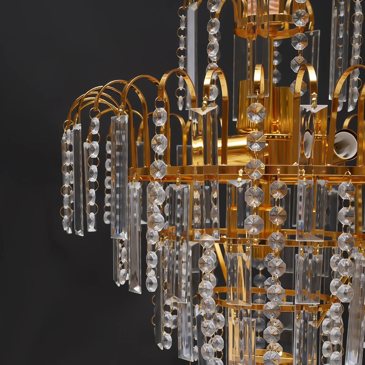 LED Crystal Chandelier, Pendant Fixture Lighting E14 (Not included bulbs)