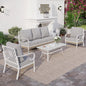 4 Piece Metal Outdoor Patio Furniture Set