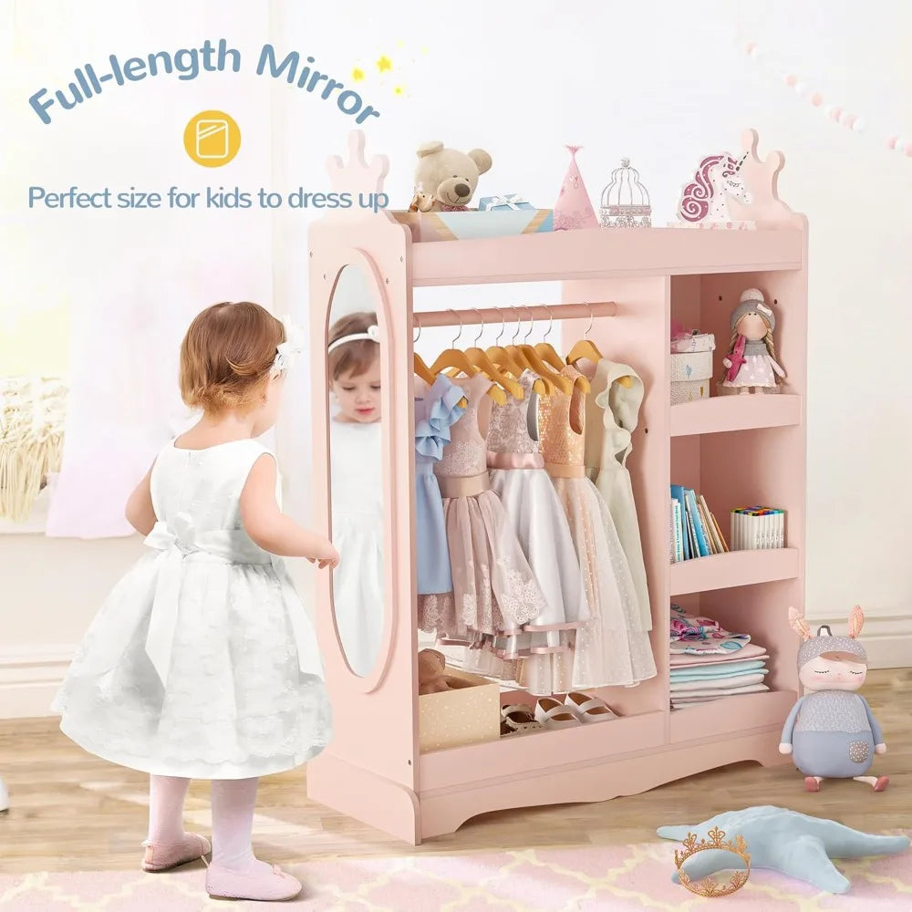 Kids Dress up Storage with Mirror