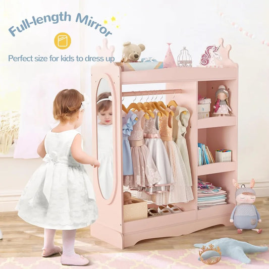 Kids Dress up Storage with Mirror