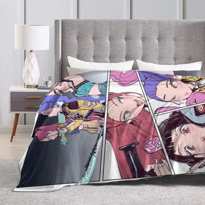 Demon Hunters Plush Blanket Girls Flannel Throw