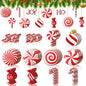 12PCS Wooden Christmas Candy Hanging Ornaments