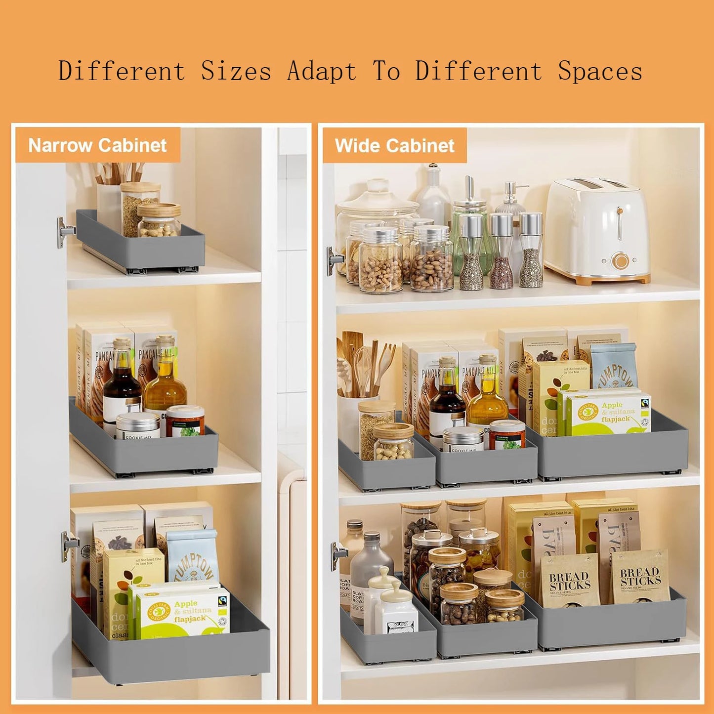 1 Pc/3 Pcs Pull out Cabinet Organizer