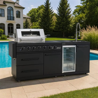 Outdoor kitchen Cabinet BBQ grill Oven and Bar Furniture