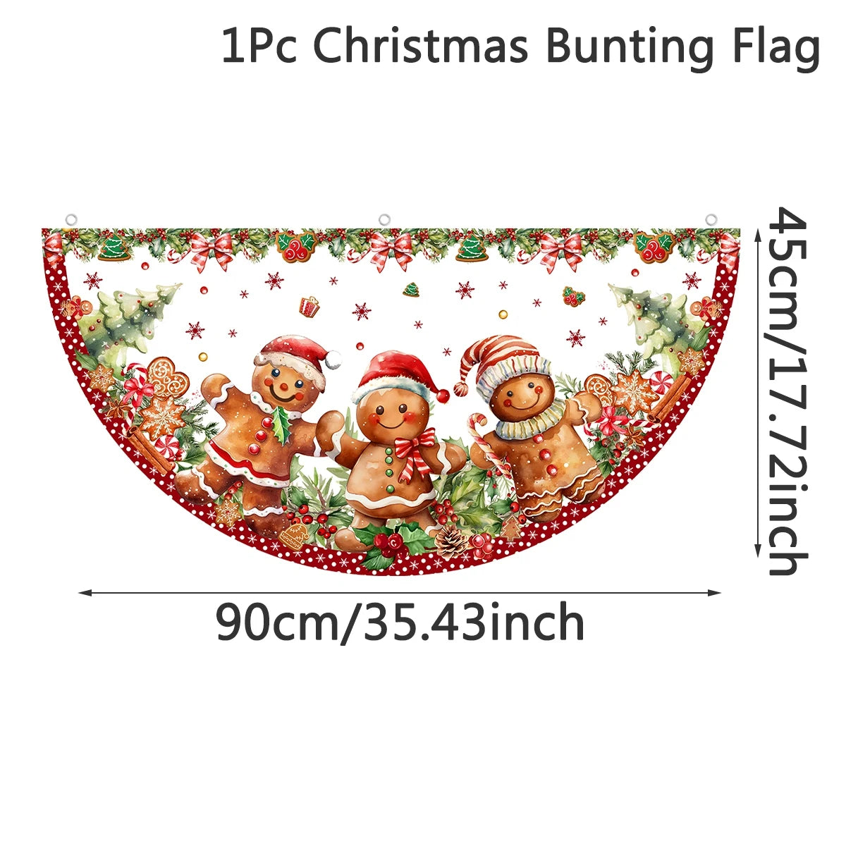 Christmas Outdoor Fan-shaped Flag Banner