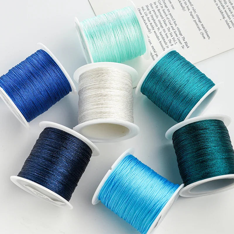 0.4mm 50m Nylon Gold Silver Thread Jewelry Cord Wire