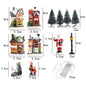 LED Resin Christmas Village Ornaments Set