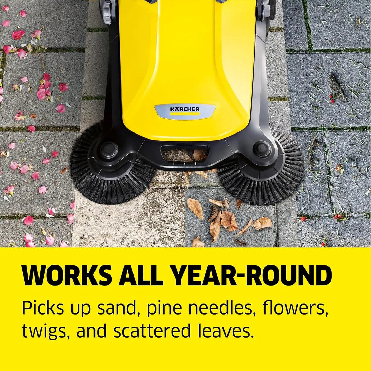 Walk Behind Outdoor Push Sweeper for Workshops, Warehouses or Garages