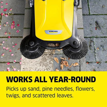 Walk Behind Outdoor Push Sweeper for Workshops, Warehouses or Garages