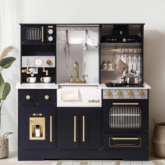 Play Kitchen Wooden with Wash basin Cookware Accessories