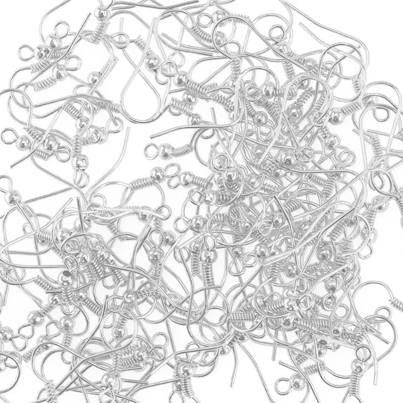 100/200pcs DIY Earring Findings Earrings Clasps Hooks Stainless Steel Hypoallergenic