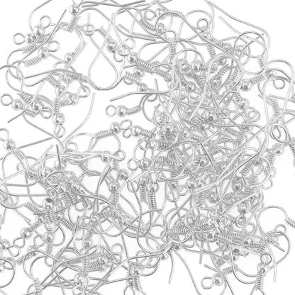 100/200pcs DIY Earring Findings Earrings Clasps Hooks Stainless Steel Hypoallergenic