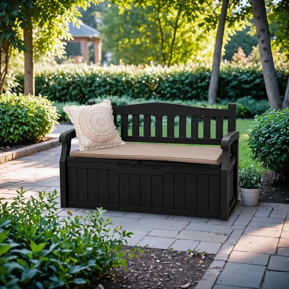 Best-Black 80 Gallon Storage Bench Deck Box