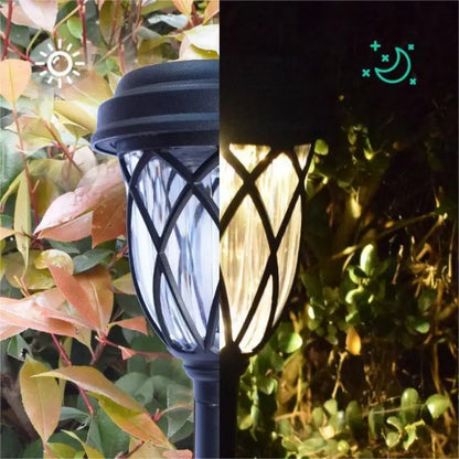 10 Pack solar powered small tube Light and shadow lamp lawn lamp