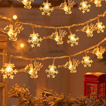 3M Christmas Lights LED Snowflake String Lights