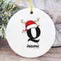 Baby's Christmas Ornament Personalized Initial with Name