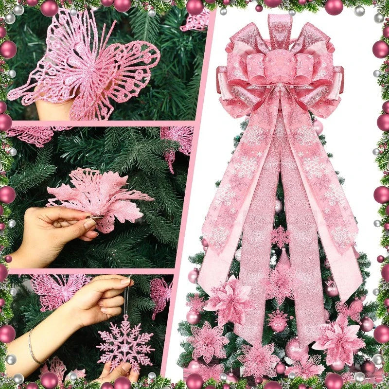 Pink Christmas Decorations Set