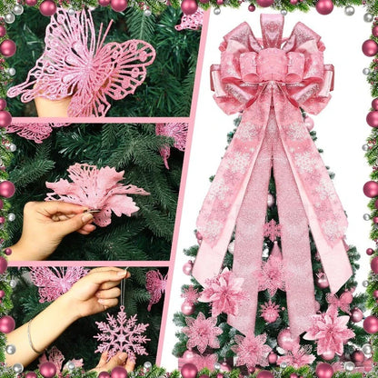 Pink Christmas Decorations Set