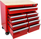 Heavy Duty Rolling Chest with 9-Drawer Wood Top