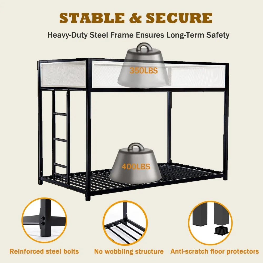 twin-over-twin bunk beds for kids