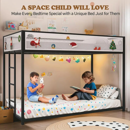 twin-over-twin bunk beds for kids