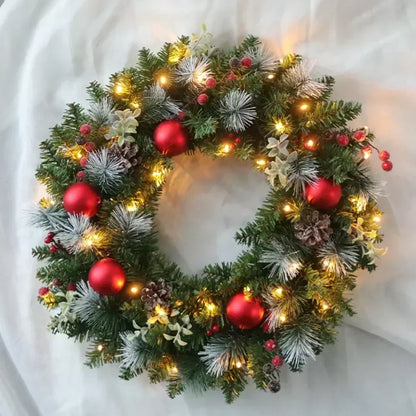 Artificial Led Christmas Wreath for Front Door/Wall