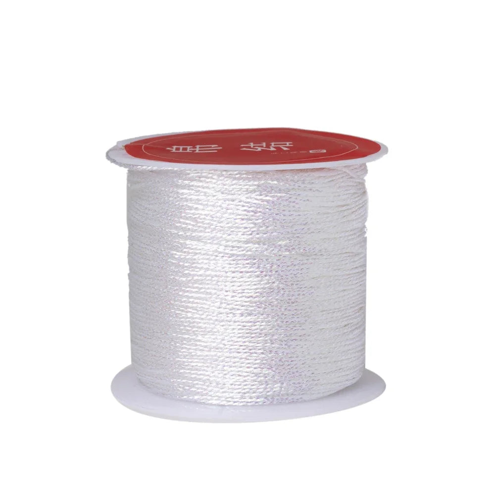 0.4mm 50m Nylon Gold Silver Thread Jewelry Cord Wire