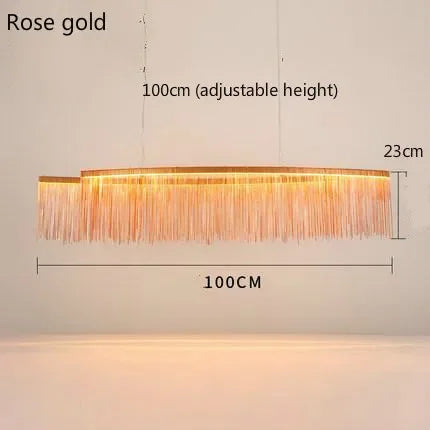 Led Ceiling Chandelier Gold Chains with Remote