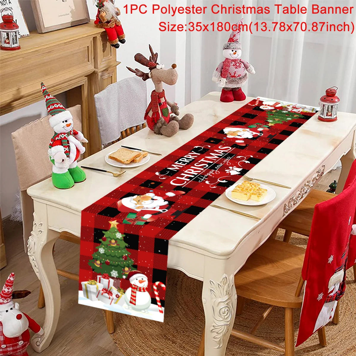 Christmas Table Runner Merry Christmas Decoration