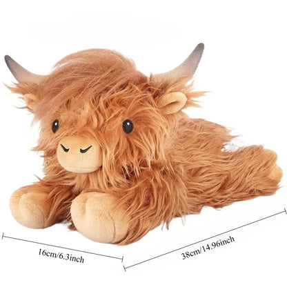Cute Lying Highland Cow Plush Toy