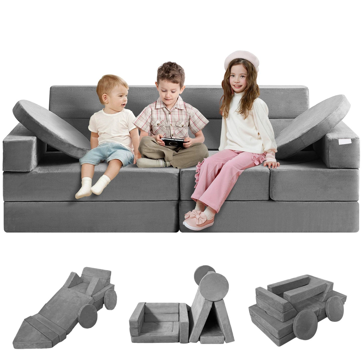 Couch Kids Sofa Toddler Foam Sofa Couch w/ High-density 25D Sponge