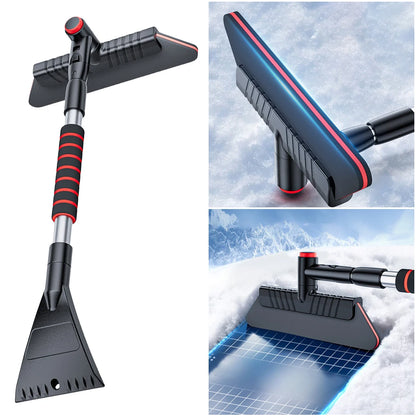 2 In 1 Car Snow Shovel Ergonomic Handle Retractable Snow Remover