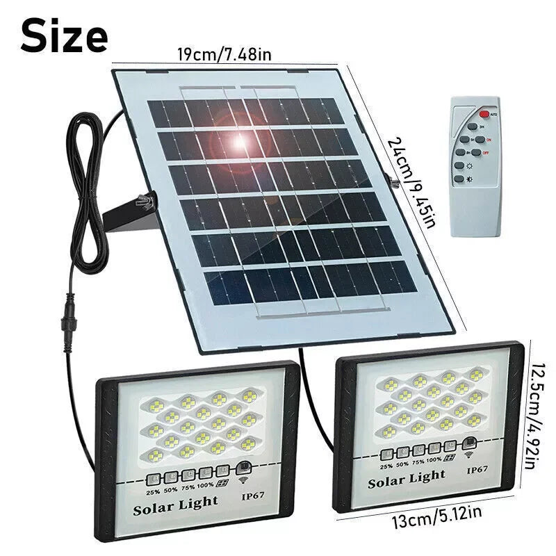 300W LED Solar Street Lights Outdoor Flood Lamps