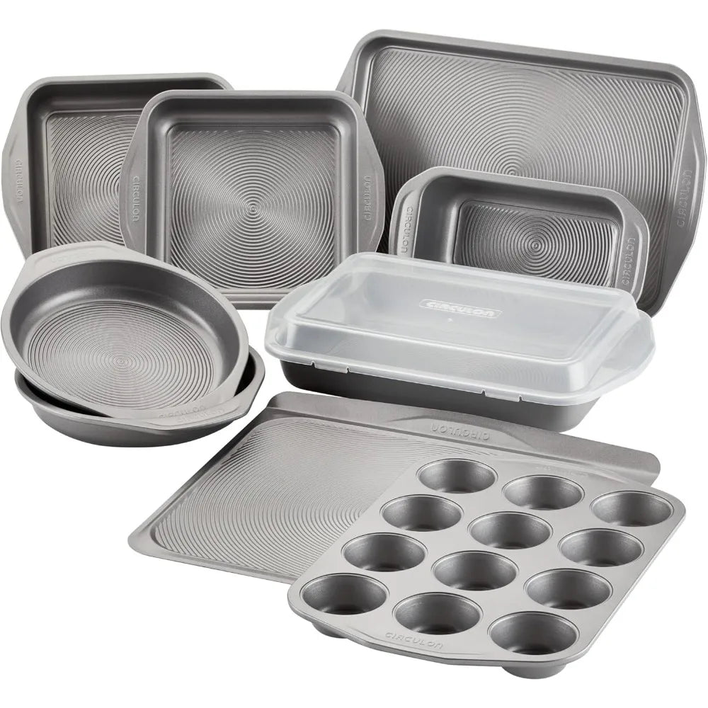 Nonstick Bakeware Set with Bread Pan, Cookie Sheet, Baking Pan, Baking Sheet, Cake Pan