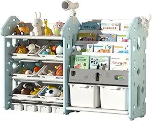 kids bookshelf and toy storage cabinet,