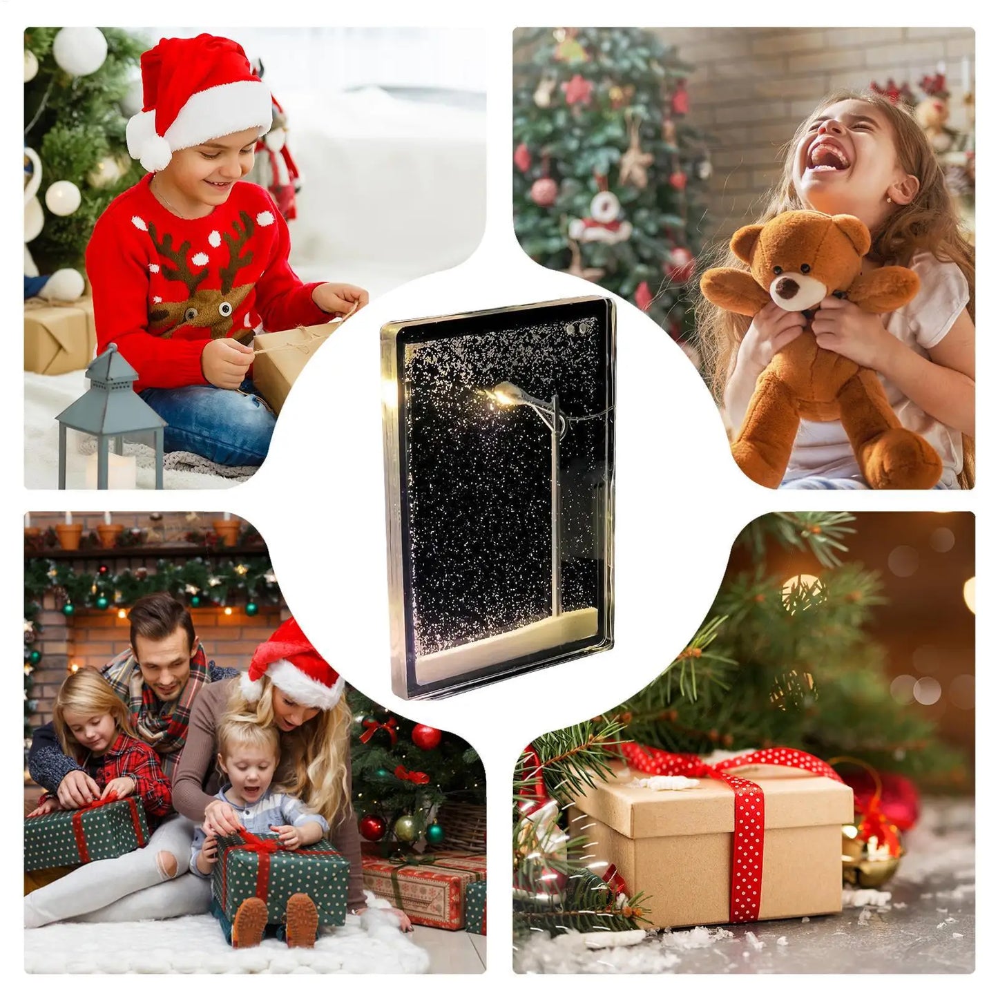 Christmas Lamp, Snowy Night Light