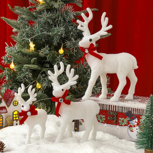1/2Pcs 16/21/26CM Elk Christmas Decoration Christmas Tree Ornaments for Home Room Decor New Year 2025 Gifts Accessories