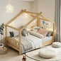 Floor House Bed Frame Twin Size with Headboard & Footboard