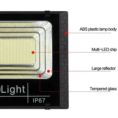 30W 1000mAh Solar Flood Lights Remote Control