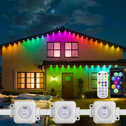 300FT 180LED Permanent Eaves LED Lights Outdoor Waterproof String Lights