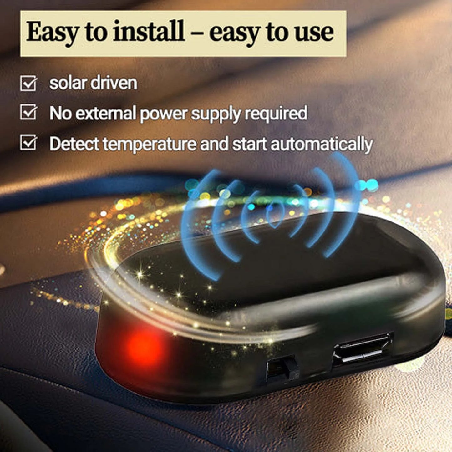 Portable Car Ice Remover Pro Solar Powered Windshield Snow Melter