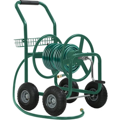 Heavy Duty Garden Hose Reel Cart Holds up to 300 Feet of Hose